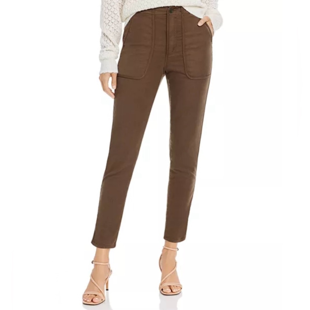 Joie Andira Patch-Pocket Skinny Pants Women’s Brown High-Waisted Pants Size 24